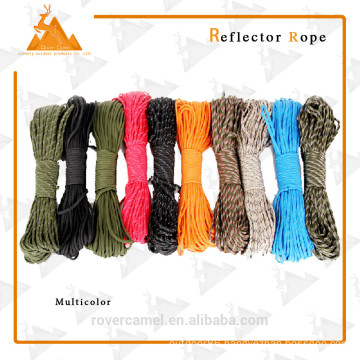 Camping Usage Multicolor Rope 9Core reflective tent rope